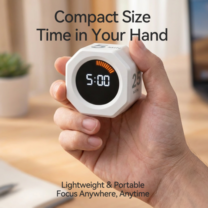 ⏳ Rechargeable Gravity Flip Timer – Countdown Cube for Study, Work, Reading & Productivity