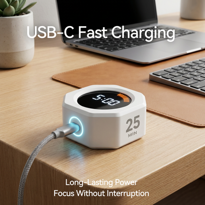 ⏳ Rechargeable Gravity Flip Timer – Countdown Cube for Study, Work, Reading & Productivity