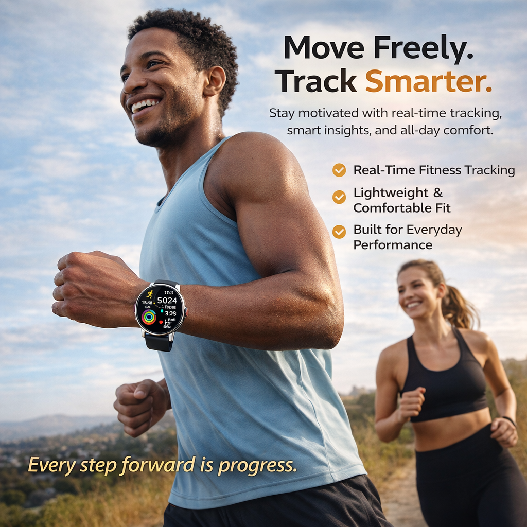 ⌚ Smart Fitness Watch with Bluetooth Calling – Fitness Tracker with Heart Rate & Multi-Sport Modes